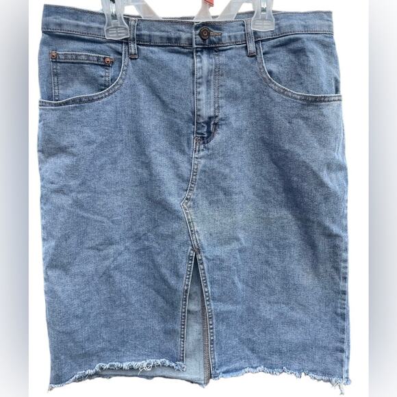 Happily Grey Denim‎ Slit Skirt Size 11/29 - Picture 1 of 5